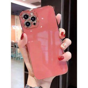 iPhone 12 Pro Max Case Red Shiny Anti-Fall Shockproof Cute Protection